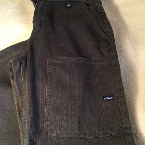 Blue Asphalt quality and comfort Dark Charcoal Grey Cargo Denim Jeans - Picture 2 of 16